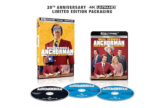 Anchorman: The Legend of Ron Burgundy [4K UHD + Blu-Ray + Digital Copy]