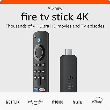 All-new Amazon Fire TV Stick 4K streaming device, more than 1.5 million movies and TV episodes, supports Wi-Fi 6, watch free & live TV